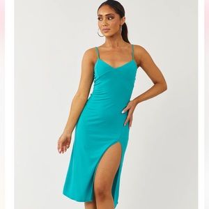 3/$15 NWT! Teal bodycon midi dress